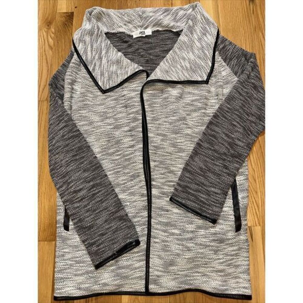Jack by BB Dakota Women's Daphene French Terry Jacket with Pu Leather Trim